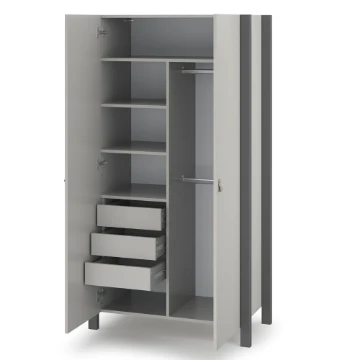Dulap pentru camera copiilor Maia 960 în culoarea cashmere-antracit